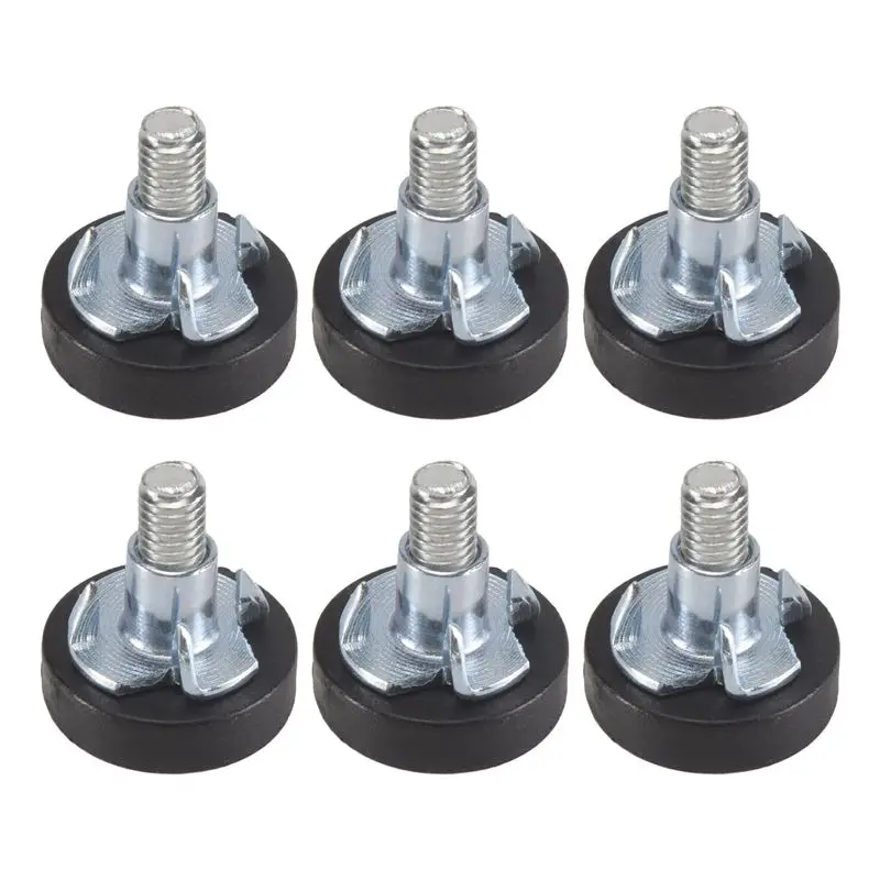 HOT 32 PCS M6 Thread Adjustable Furniture Levelers Screw In Chair Feet Adjustable Furniture Feet Leg Levelers Easy To Use~Jul.