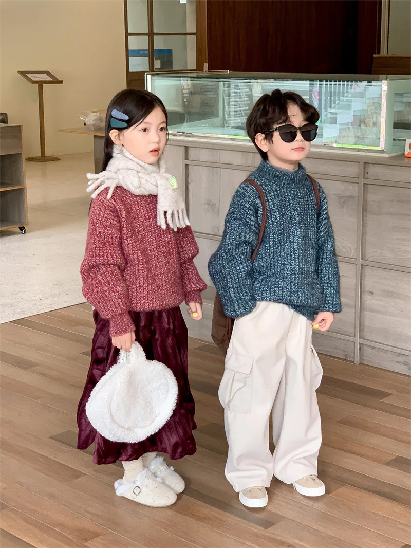 

Детские брюки, новинка 2023, осенне-зимние детские вельветовые брюки в Корейском стиле, хлопковые тяжелые однотонные повседневные брюки, детская одежда