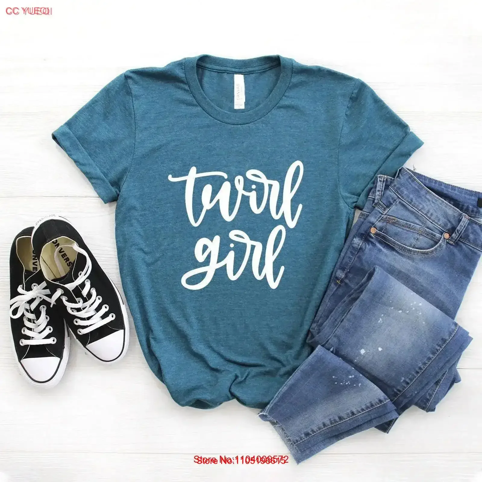 Twirl Girl Gymnastics Camiseta Twirler Majorette Twirling Baton Softstyle vintage Lavado Transpirable Elegante Suave Casual gráfico
