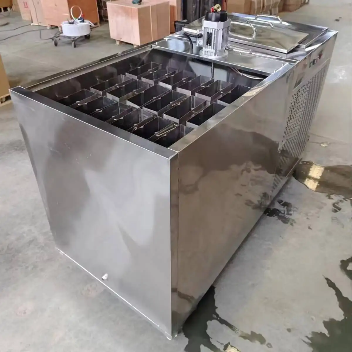 Ice Brick Machine Kommerzielle vollautomatische industrielle Ice Brick Machine Ice Cube Machine Mein Mein Ice Machine Chiller