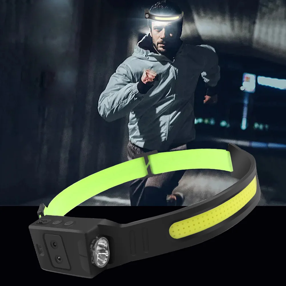

LED Headlamp Flashlight Yellow Blue Light Running Lamp Adjustable B Large Capacity Outdoor Accessory Waterproof Head