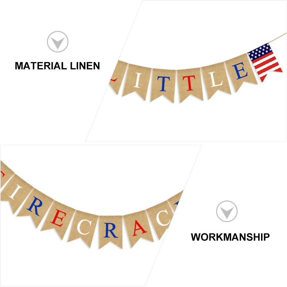 

1 Set American National Day Hanging Banner 4Th Of July Party Decoration Flag Decorative Home Crafts Courtyard Mantel Window