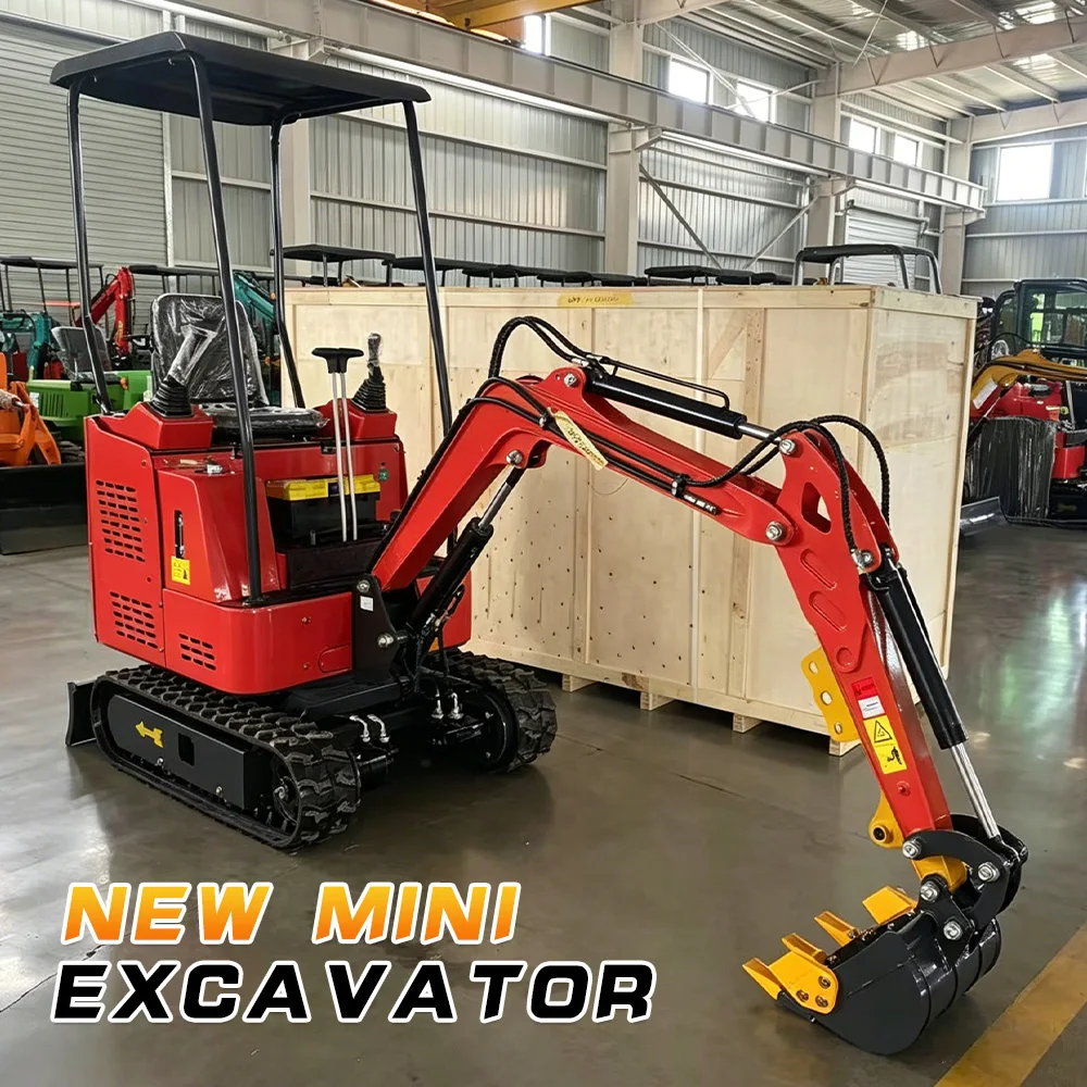 

Multifunctional 2 Ton Small Excavator Kubota Engine Hydraulic Bagger Customized With Auger Breaker Rubber Track Free Shipping