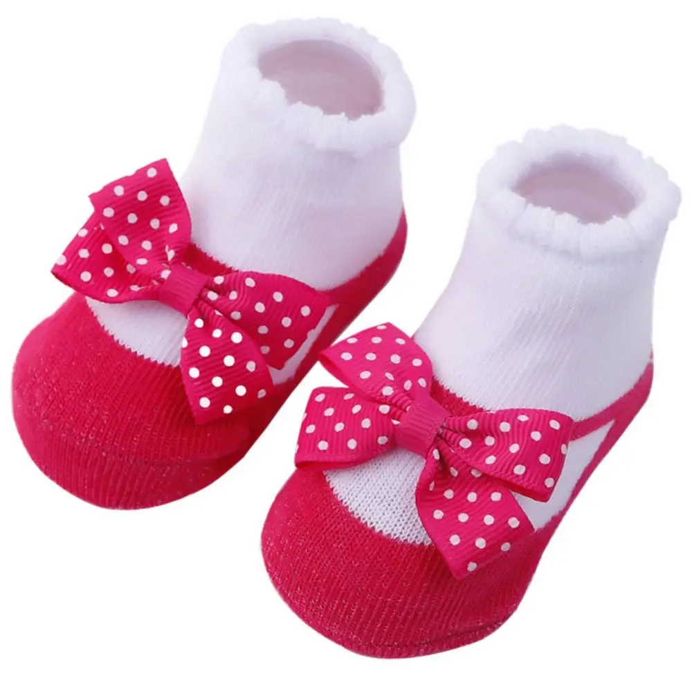New Bow Knot Baby Socks 0-6 Months High-quality Striped Lace Trim Socks Summer Cotton Anklet Socks