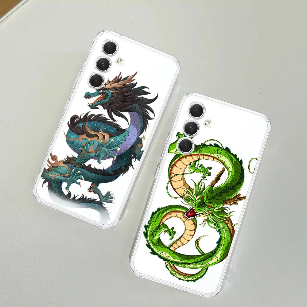 

Fashion Dragon Animal Pattern Phone Case For Samsung Galaxy A52 A12 A51 S21 Edge S22ULTRA S23 S24 S25LITE Transparent Cover