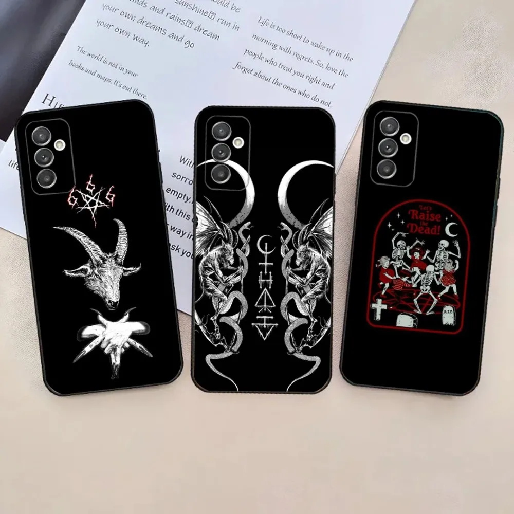 

Satanic Goat Satan Devil 666 Phone Case For Samsung Galaxy A20,A21s,A22,A31,A32,A52,A53,A72,73,A80,A91 Soft Black Phone Cover