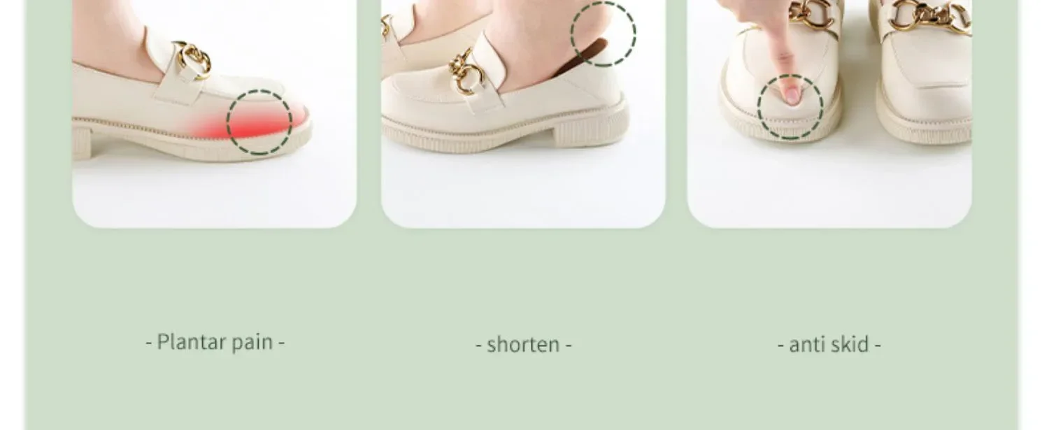 Fersenkissen für High Heels, Sneaker-Fußpolster, halbe Einlegesohlen für Schuhe, rutschfest, schmerzlindernd, zur Schmerzlinderung, zur Pflege, zur Schuhgrößenanpassung, Einlagen – Detail 4