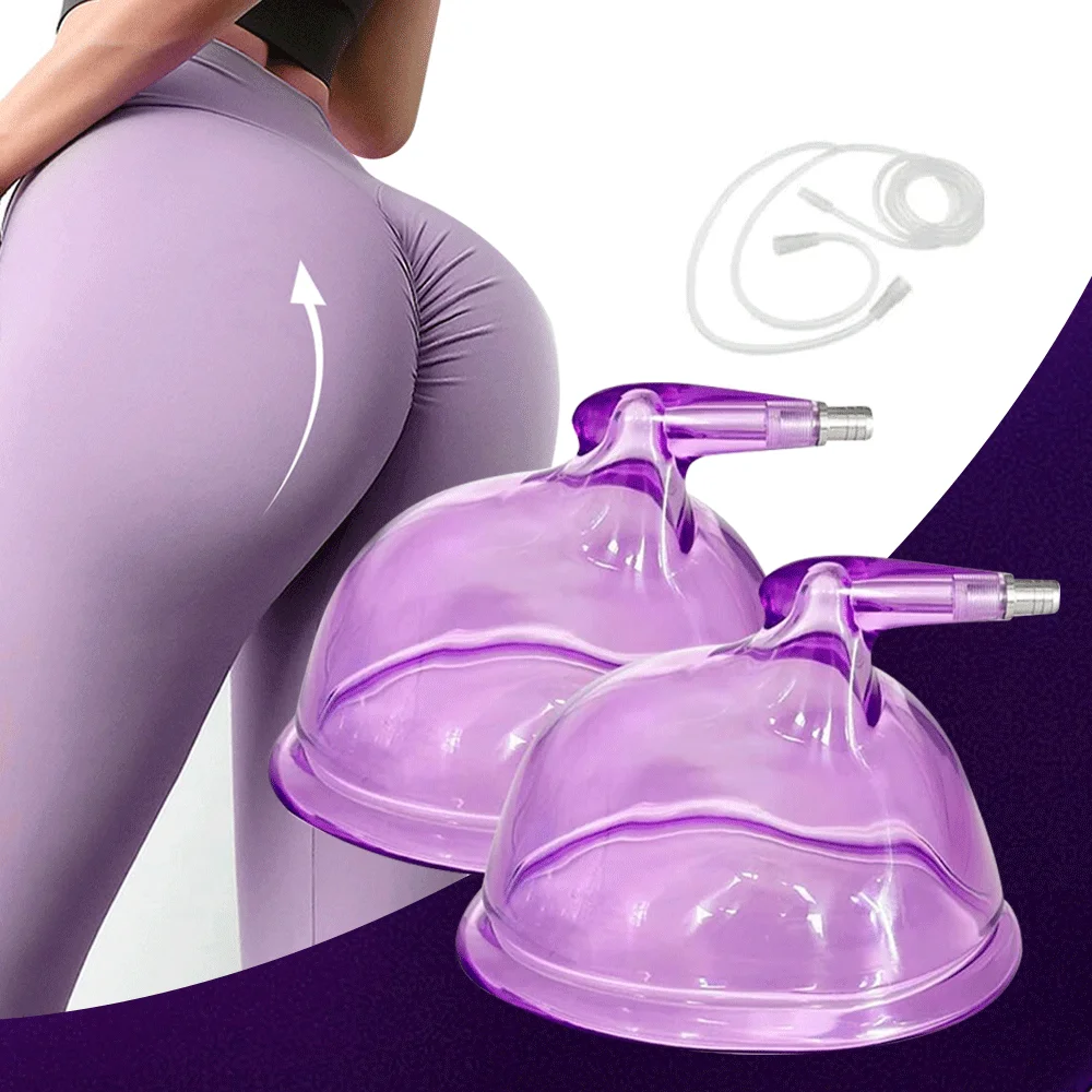 2PCS Colombian Cups Vacuum Suction Cupping Machine Accessories for Chest Buttocks Enlargement Lift Treatment With Y-Shaped Hose