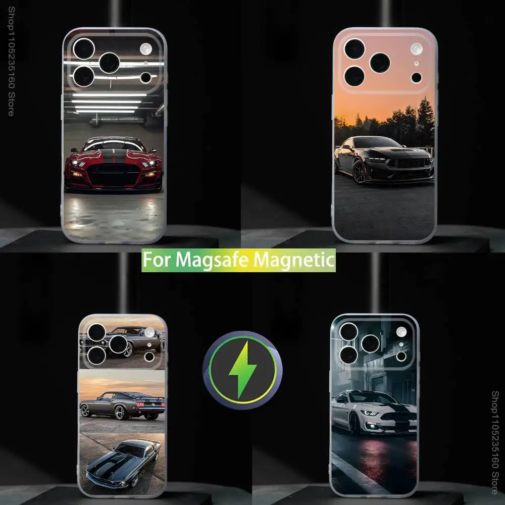 

F-Fords Car M-MustangES For iPhone 17,16,15,14,13,12,11,Pro,Max,Plus,Mini,SE4,E Magnetic For Magsafe Wireless Phone Case