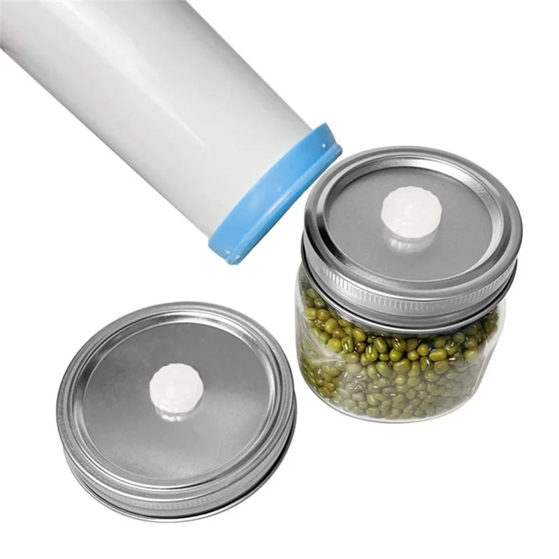 

A84G-Mason Jar Набор вакуумных крышек Пищевая вакуумная банка Mason Jar Головка вакуумного насоса Ручной упаковщик банок Вакуумный упаковщик Аксессуары