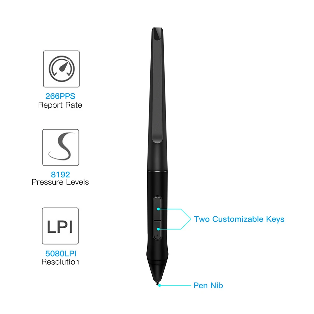 Rysik PW500 bez baterii do Huion KAMVAS Pro 22 Inspiroy Q11K V2 Q620M GT-221 GT2201 Tablet graficzny pióro cyfrowe do rysowania