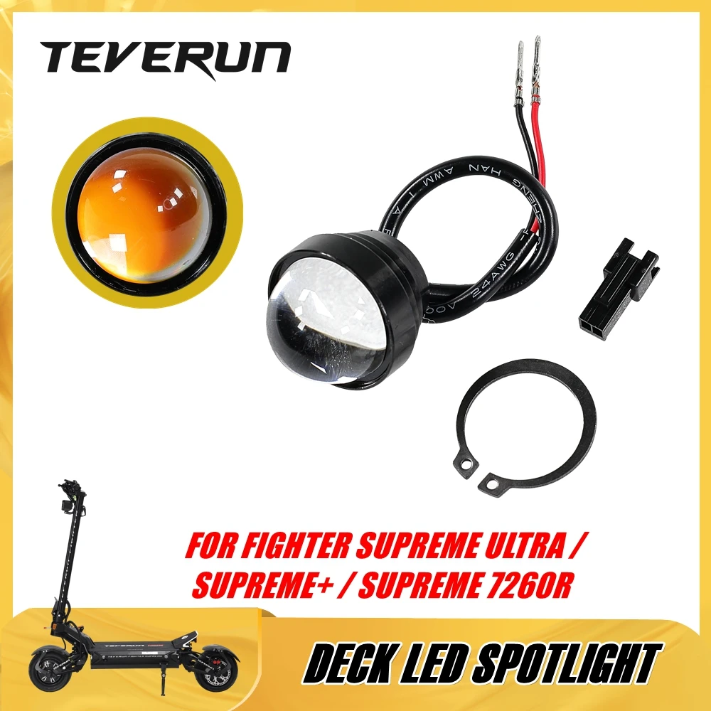 

12V Front & Rear Deck LED Light Bulb for TEVERUN FIGHTER SUPREME ULTRA SUPREME+ SUPREME 7260R 72V Electric Scooter Spotlight