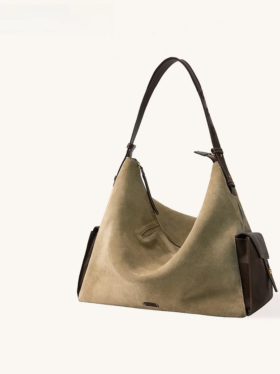 

Большая вместительная сумка-хобо для путешествий, женская сумка через плечо, повседневная, простая, со съемным ремнем и мягкой ручкой для вас...