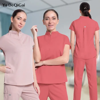 Tuta sportiva da Jogger nuova sala operatoria medica di alta qualità da donna in tinta unita uniforme medica scrub tuta da infermiera medico Unisex