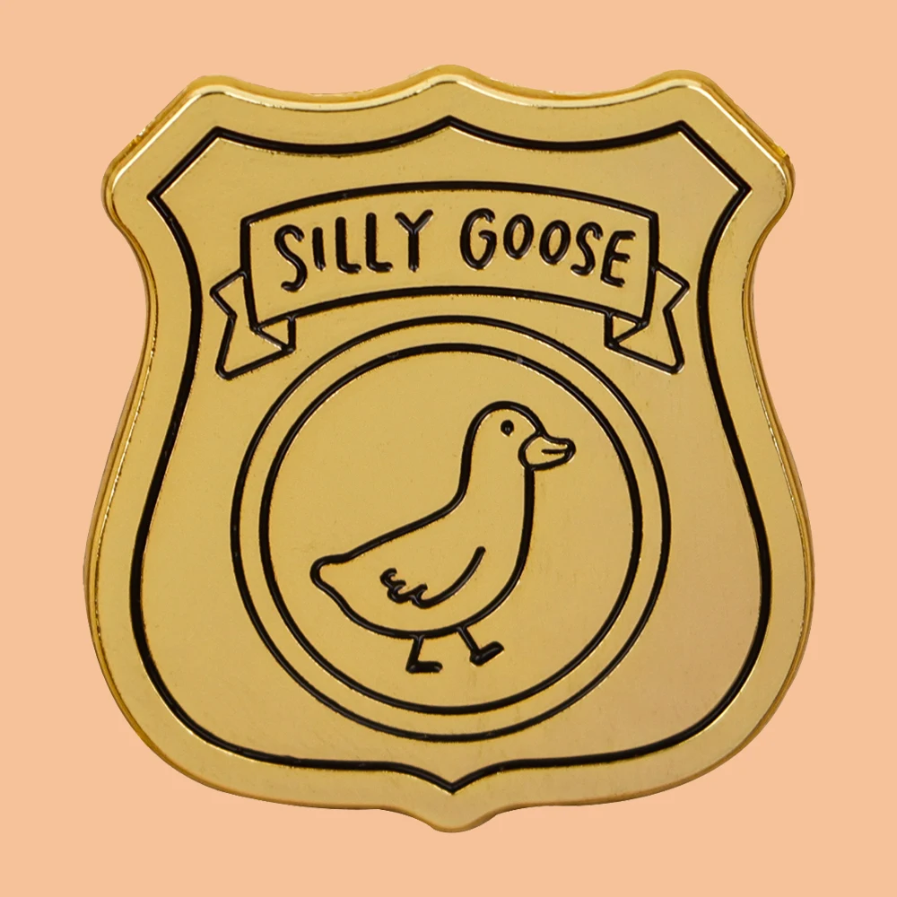 Silly Goose Enamel Lapel Pin Badge Pins Hats Clothes Backpacks Decoration Jewelry Accessories Gift