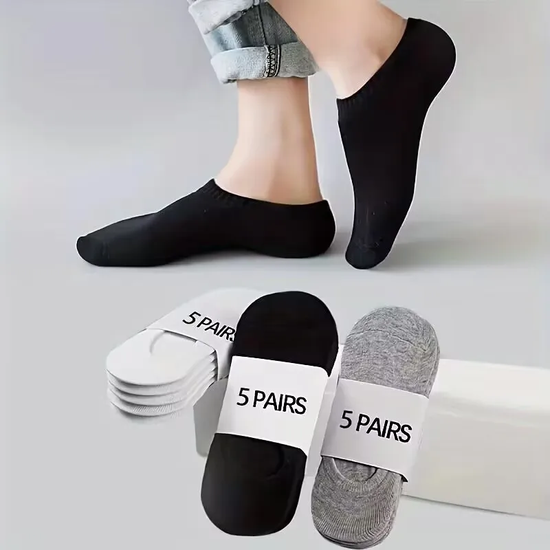 Meias de Tornozelo Ralo Invisível, Masculina e Feminina, Casual, de Alta Qualidade, Unissexo, Novo, 5 Pares, 10 Pares, 15 Pares, 2024