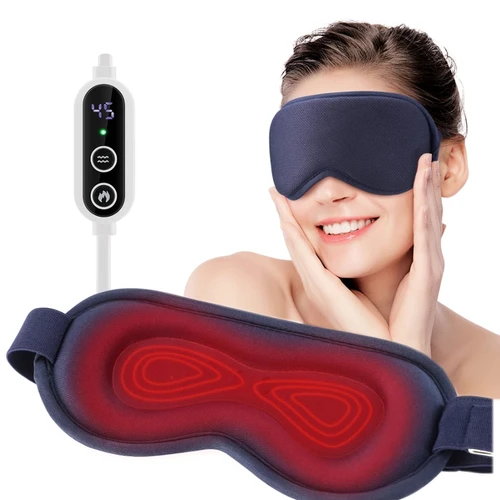 전기 스팀 눈 마사지기, 3D 온열 압축 아이 마스크, 가열 진동 아이쉐이드, 피로 해소 수면 보조기, 눈가리개 쉐이드 