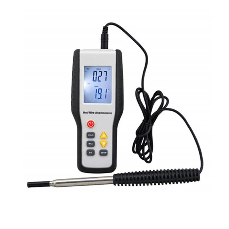 HTI HT-9829 High Sensitivie Digital Portable Wind Speed Meter Hot Wire Thermal Anemometer Anemometro Measuring Instruments