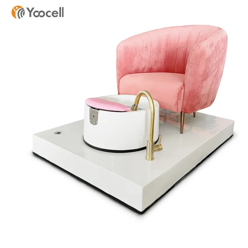 Yoocell  hot sale Instagram pink pedicure spa manicure chairs spa luxury nail salon furniture set nail chair for nails spa