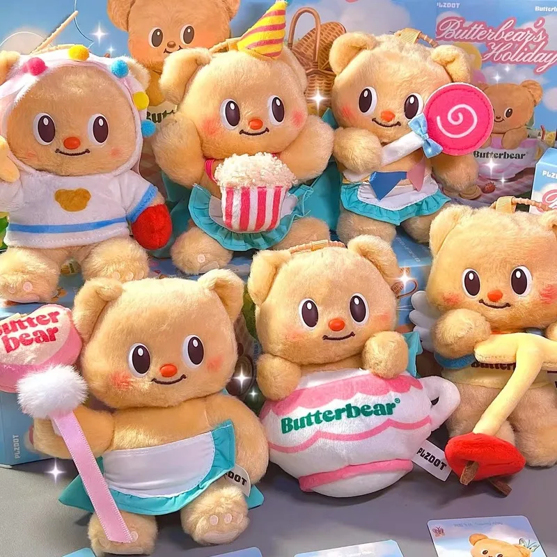

Натуральная глухая коробка с маслом Plzdot Bear для отдыха, праздничная серия, виниловый плюшевый модный игровой орнамент, ручная работа, окружающие подарки для девочек