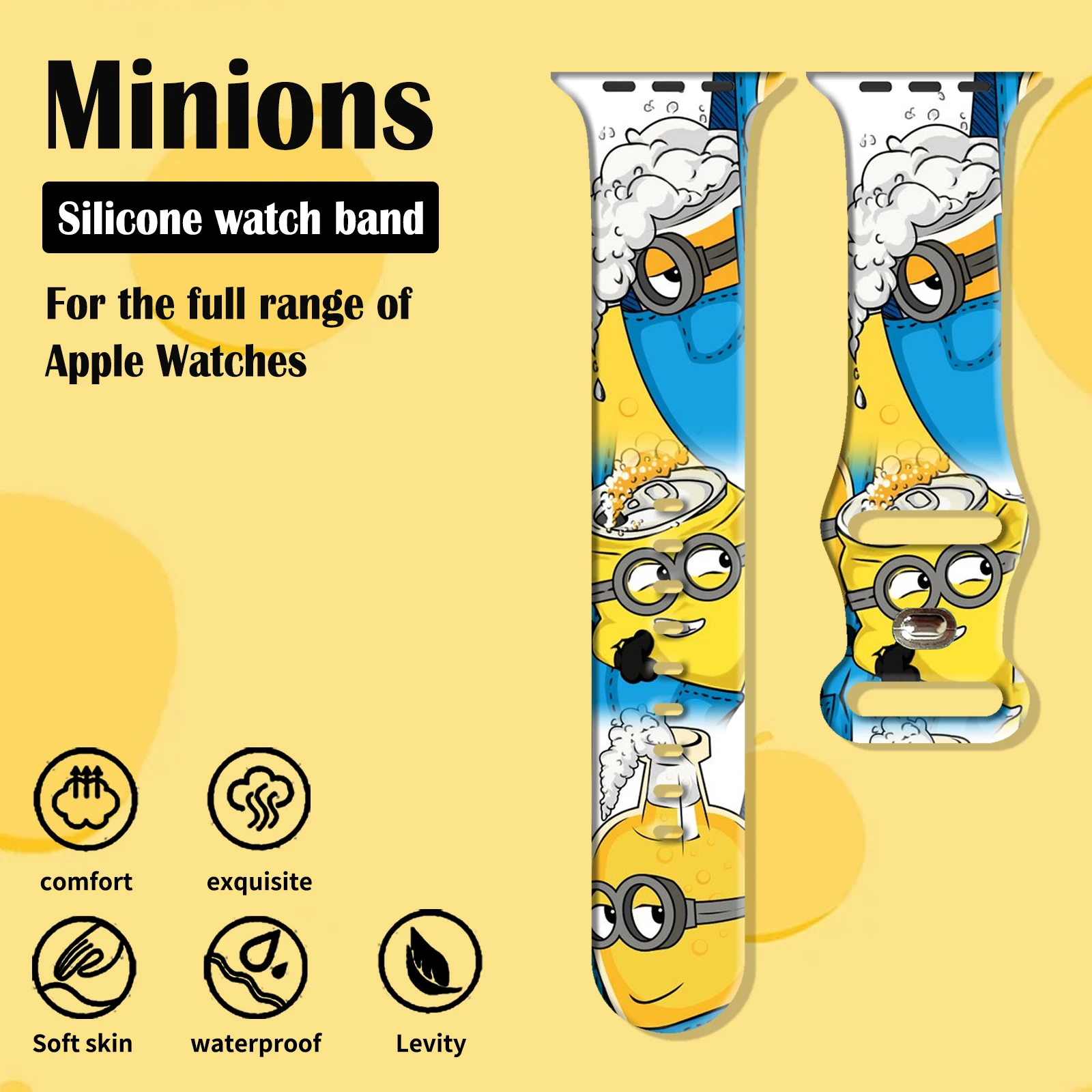 لطيف التوابع المطبوعة حزام لساعة أبل 11 10 9 8 7 SE سيليكون الفرقة استبدال سوار ل iWatch 46 مللي متر 44 مللي متر 42 مللي متر 41 مللي متر 38 مللي متر #2