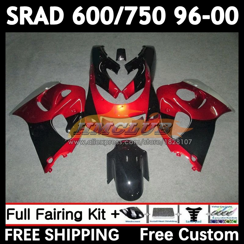 Body For SUZUKI SRAD GSXR 600 750 Metal red GSXR600 1996 1997 1998 1999 2000 11No.120 GSX-R600 GSXR750 96 97 98 99 00 Fairing