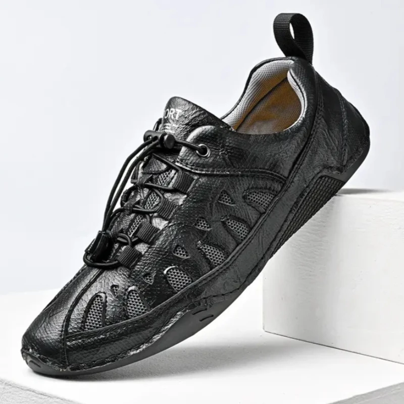 New Men's Flat Casual Shoes Handmade PU Leather Comfortable Loafers Outdoor Men Shoes Breathable Men Moccasins Men's Sneakers