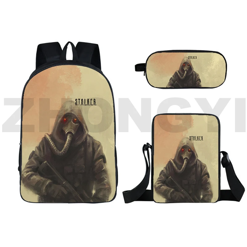 S.T.A.L.K.E.R. 2 Heart of Shadow School Backpack for College Student 3 In 1 Outdoor Sport Travel Bookbag Funny Game Shoulder Bag