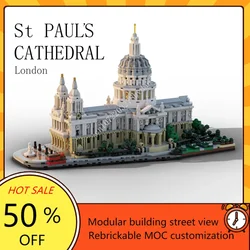 2148PCS Saint Paul's Cathedral 1:800 Modular MOC Creative street view Model Building Blocks Education Assembly Model Toys Gifts