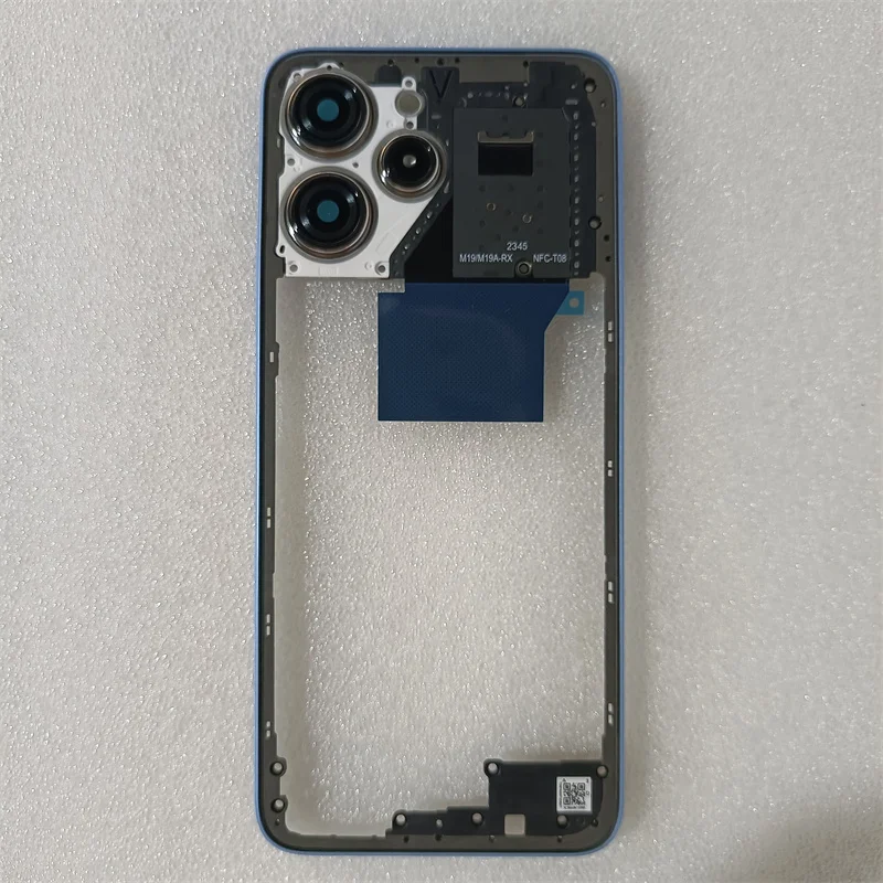 For Xiaomi Redmi 12 4G 5G Middle Frame Housing Bezel Front Chassis Frame With Volume Buttons +Camera Lens Replacement Parts