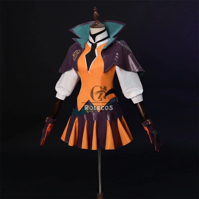 ROLECOS LOL Lux Battle Academia Cosplay Costume Halloween Lux Costume Women Dress Uniform Fullset Outfit Suit