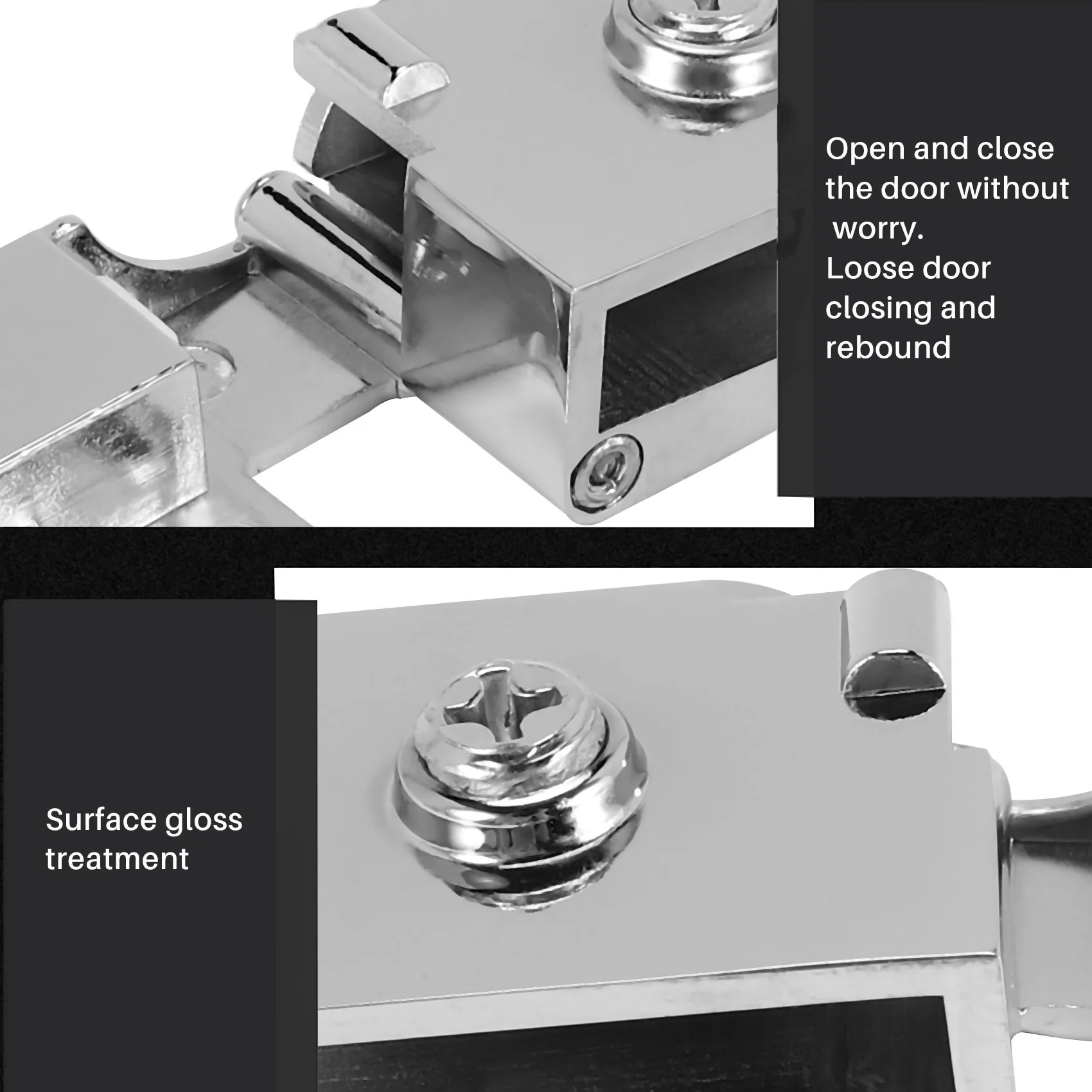 AY03-4 Pack บานพับประตูกระจก บานพับประตูตู้กระจก บานพับตู้ไวน์แก้ว บานพับจอแสดงผลกระจก