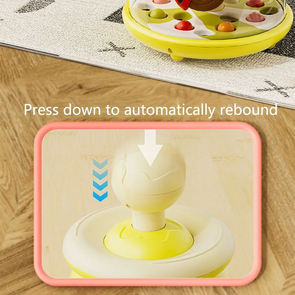 Portable Children's Insect Spinning Toy Learn Cause Effect Exercise Coordination Skills Push and Spin Carousel Activity