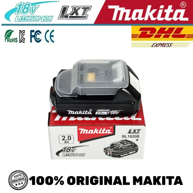

Оригинальный литий-ионный аккумулятор Makita 18V 2.0Ah BL1820B - быстрая зарядка за 45 минут, светодиодный индикатор для электроинструментов Makita 18V, 2000 мАч