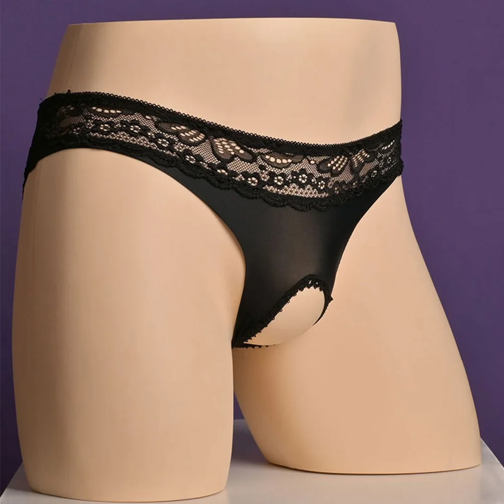 ملابس داخلية قابلة للتنفس بدون حمالات، لون سادة، تصميم شبكي عالي التمدد، ملابس نوم، سراويل داخلية من نسيج النايلون #2