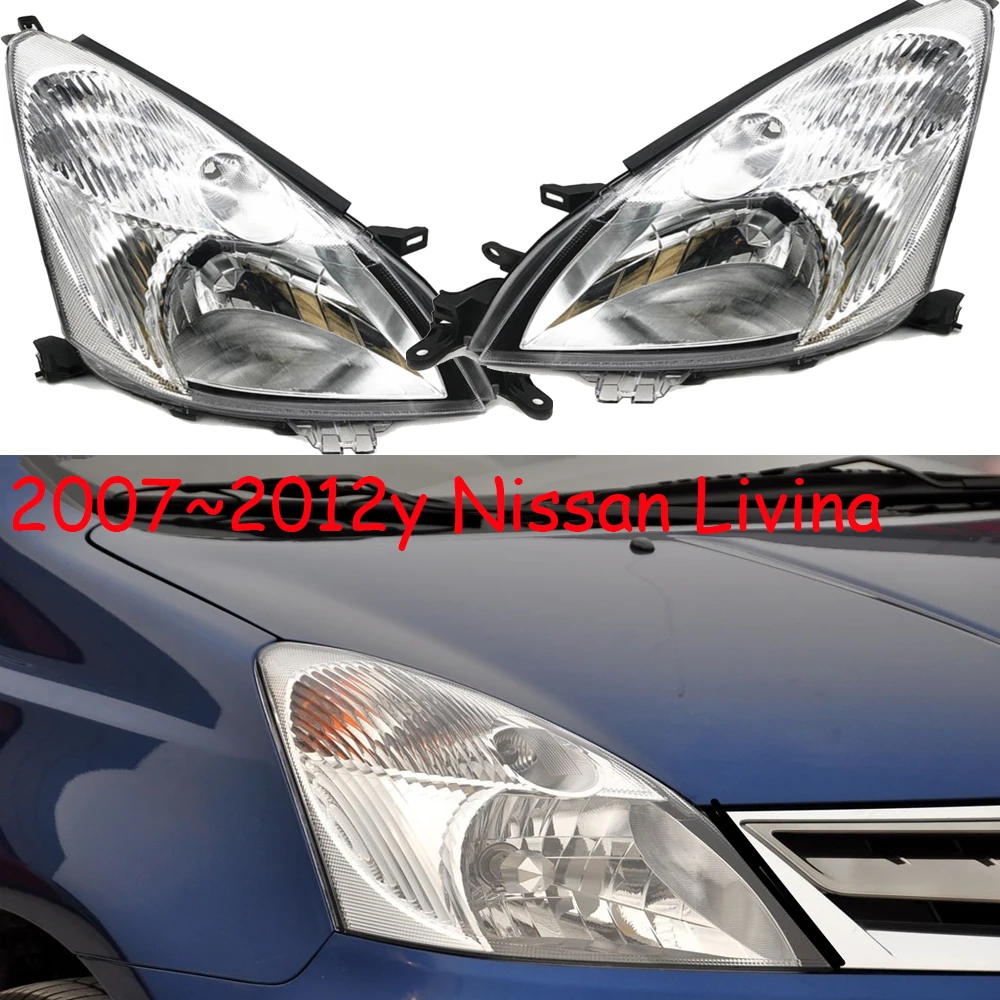 1pcs car bumper headlamp For Nissan Livina headlight 2007~2012y car accessories head lamp for Nissan Livina fog light