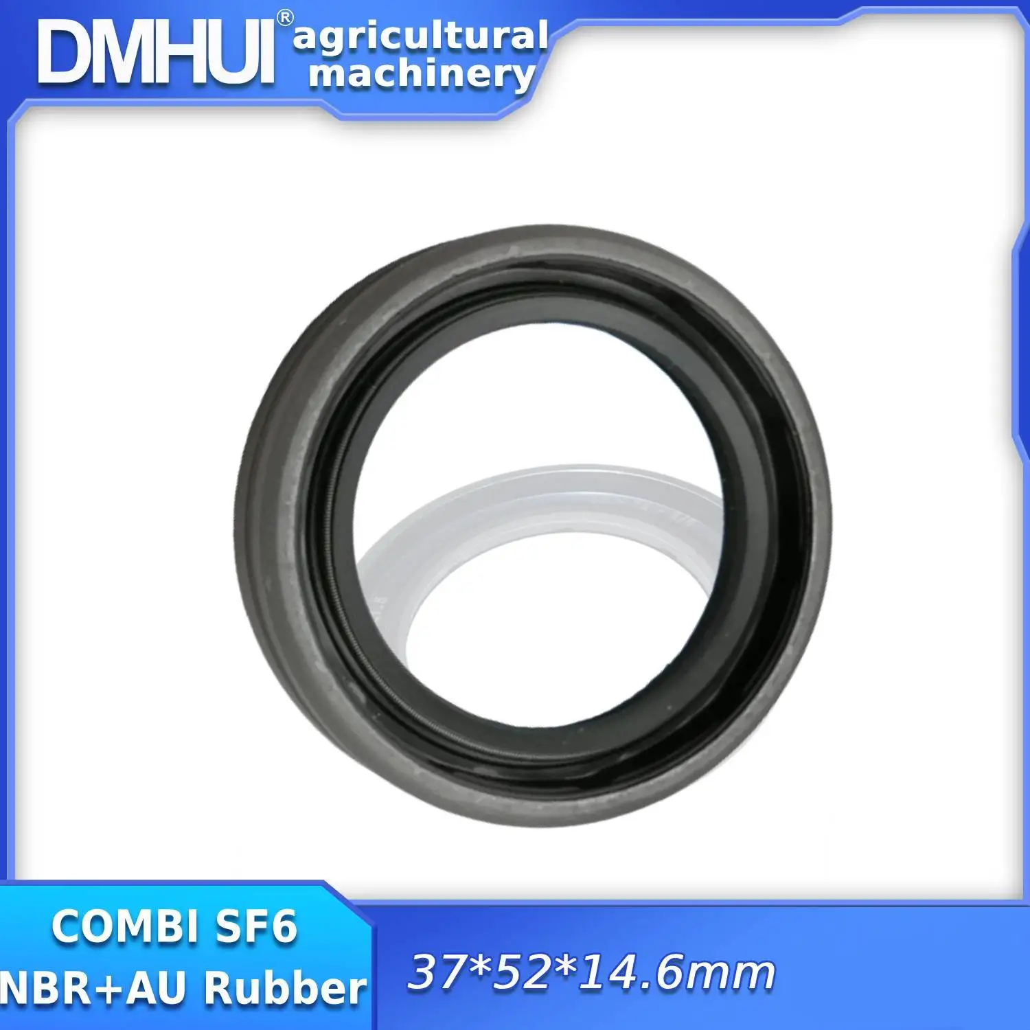 

DMHUI Agricultural machinery Axle Oil Seal 37x52x14.6mm NBR+AU Rubber COMBI SF6 OEM Corteco/12019338B ISO9001:2008 Type