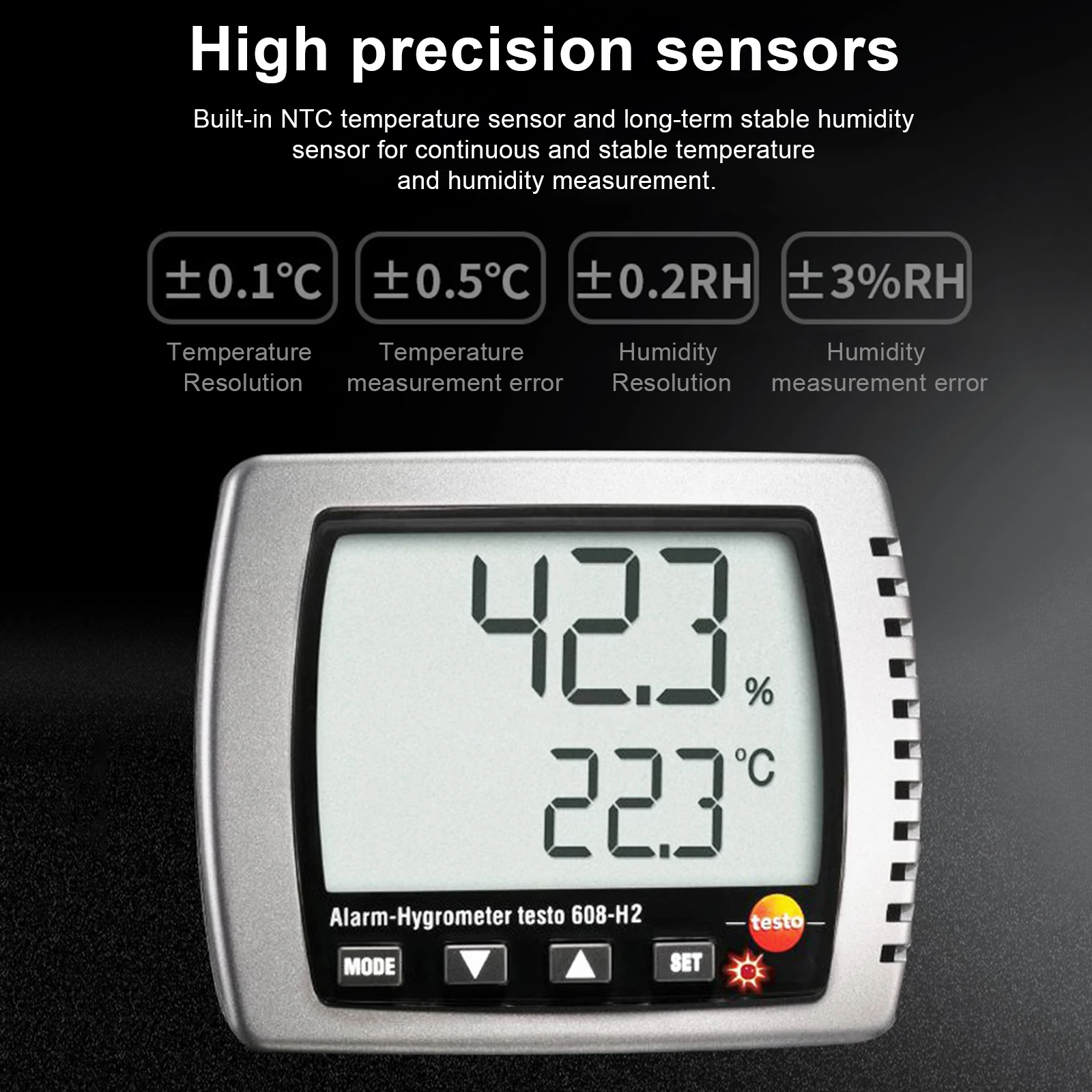 

Testo 608 H1 H2 Digital Thermometer Hygrometer High Precision Humidity Dewpoint Temperature Meter Tester Home Industrial