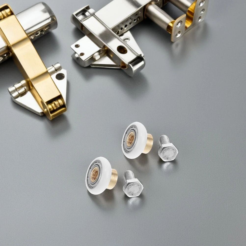 

1 set 1 Set Shower Door Rollers Runners Wheels Copper Bearing Design Smooth Quiet Operation For Bathroom Glass Sliding Door