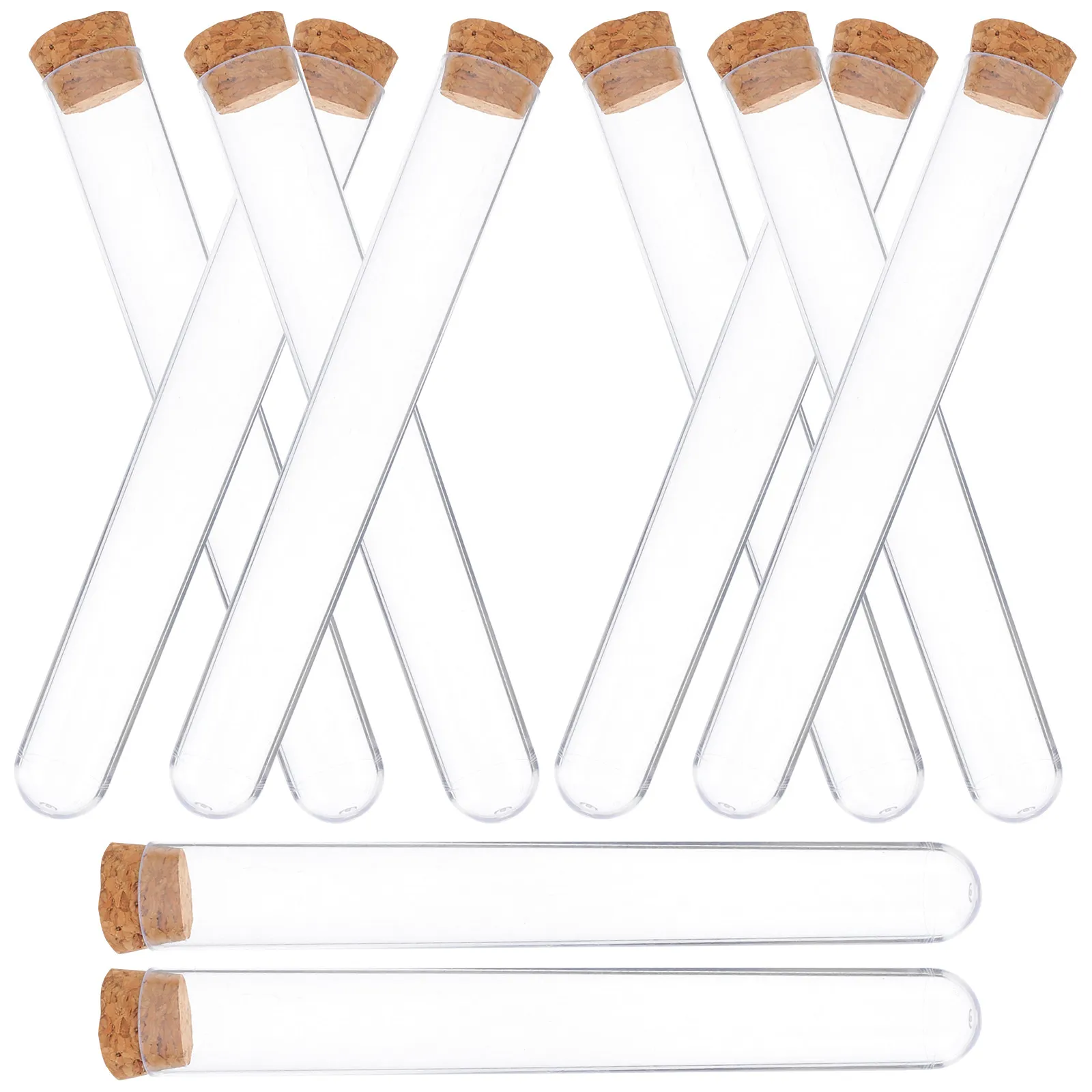 

25 шт. маленьких пробирок с пробковыми заглушками, многоразовые, герметичные, для хранения образцов эфирных масел, парфюмерии, тоников, соли для ванн, порошков