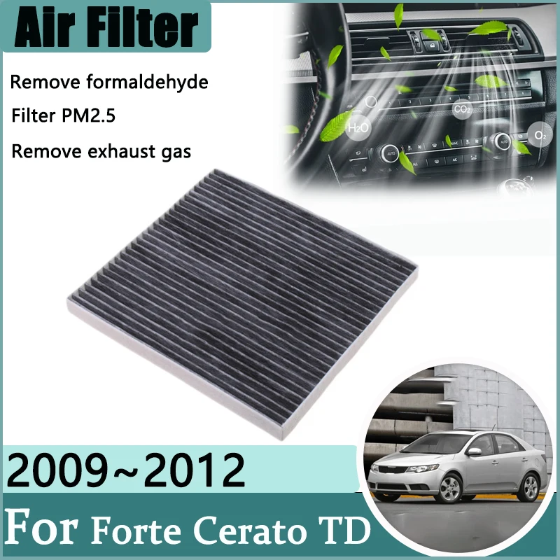 Air Conditioner Filter For Kia Forte Cerato TD 2010 2011 2012 2013 Purification Accessories Activated Carbon Engine Filter Grid