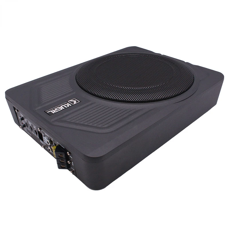 Car Mounted Audio Modification Small Steel Cannon 12V High-Power Active 10 Inch Ultra-Thin Car Subwoofer