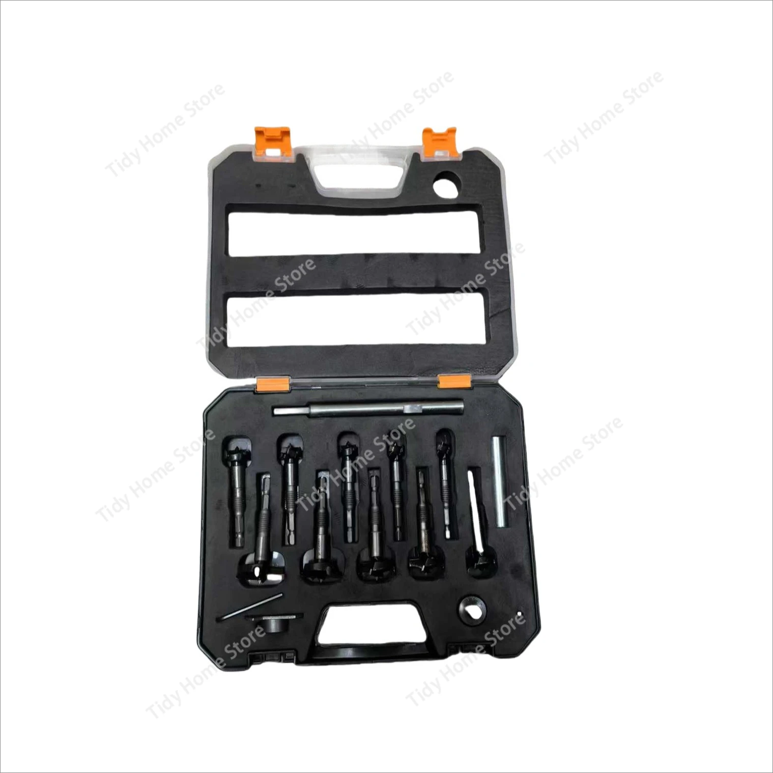 Multi-functional Woodworking Hole Opener Set, Extended Hinge, Alloy Hole Puncher, Plastic Wood Board Reamer, Hand-held Drill Bit