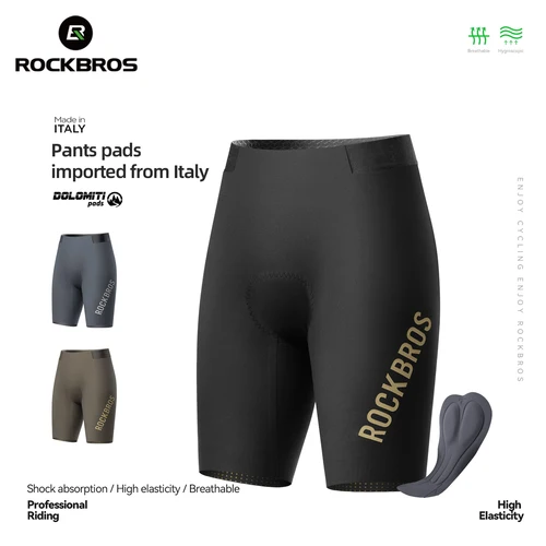 ROCKBROS pantalones cortos de bicicleta para hombre, pantalones de ciclismo acolchados transpirables sin costuras de verano, ropa de bicicleta de montaña y carretera que absorbe los golpes