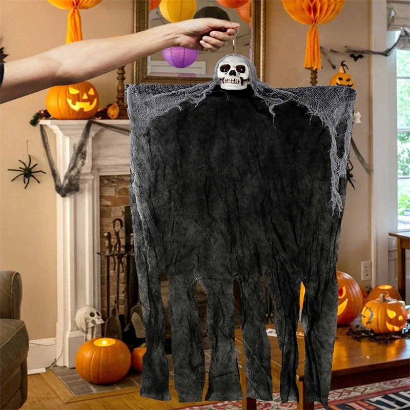 

Halloween Ghosts Courtyard Decoration Props Hanging Black Party Decoration Hanging Decorations Grey Headscarf Hanging Ghosts New