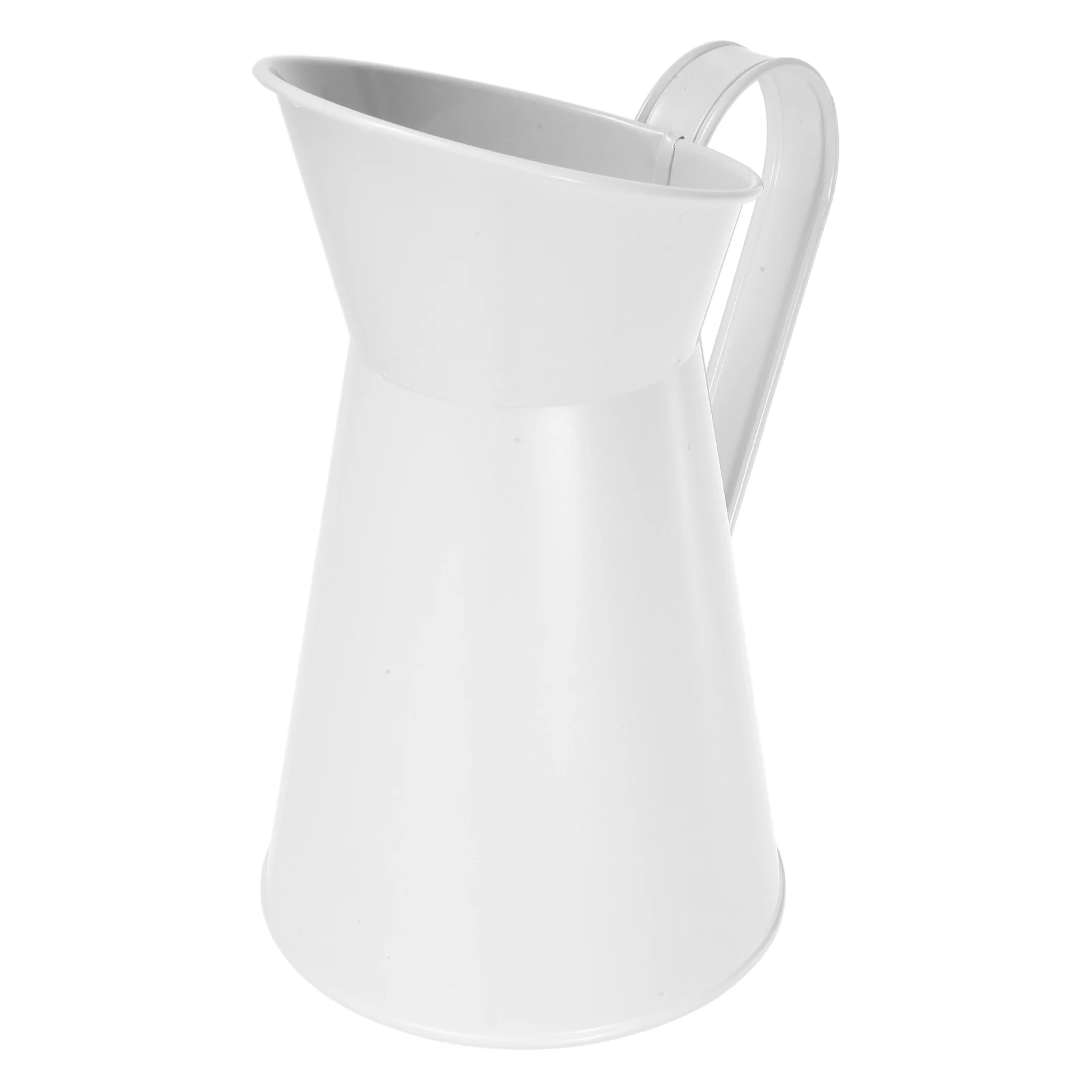 

Vintage Iron Vase Retro Style Display White Metal Flower Bucket Planter Iron Bucket Farmhouse Vase Decor Plant Container