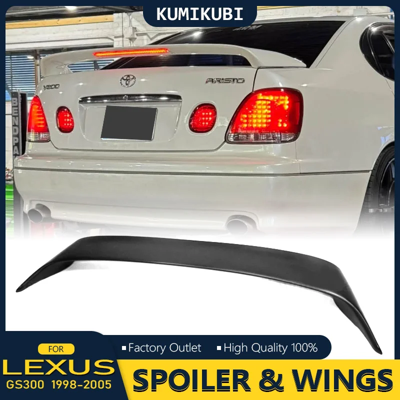 For 1998-2005 Lexus GS300 GS400 GS430 Factory Style Rear Trunk Spoiler W/L Glossy Black For Toyota Aristo Spoiler
