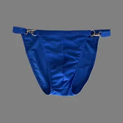 Metal Lock Bikini Briefs Men Swimwear Half Hip Sexy Gay Tanga Swiming Trunks For Man Bathing Suit Beach Shorts Brazilian