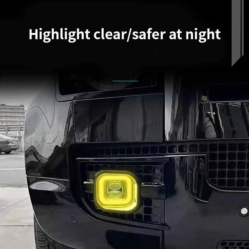 

be suitable for Land Rover's new Defender square fog light retrofit upgrade LED front bar fog light golden eye replacement urban