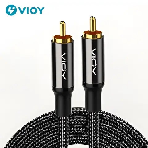 Subwoofer-Kabel VIOY Digitales Koaxial-Audiokabel HiFi 5.1 SPDIF RCA Stecker auf Stecker Stereo-Audiokabel für Heimkino HD TV Amp